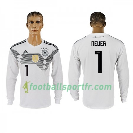 Tenue Allemagne Neuer 1 Domicile Coupe du monde 2018 Maillot de Foot ML